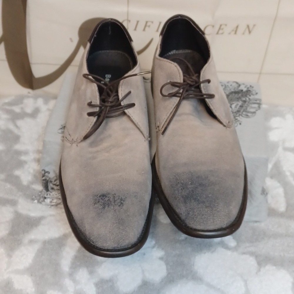BACCO BUCCI ESTUDIO SIZE 10. Men's Tan Suede Dress Shoes - Picture 3 of 10